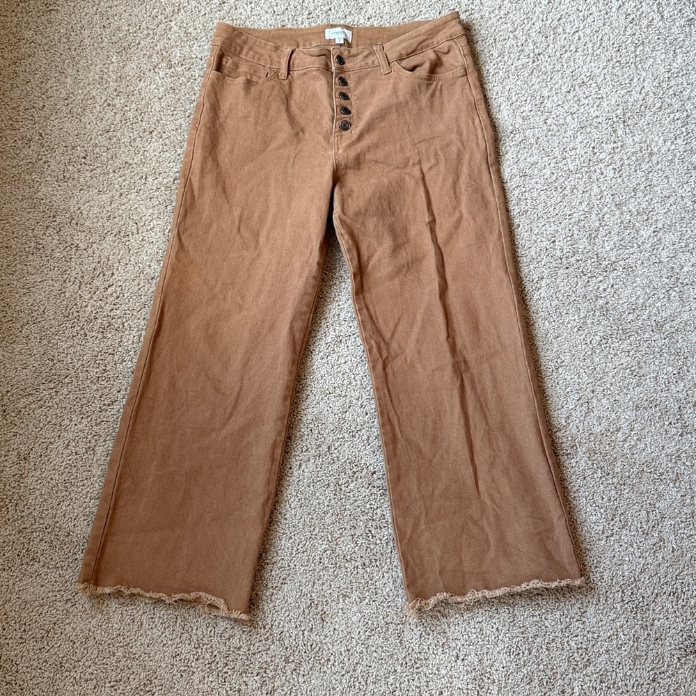 Stylish Brown Cropped Jeans